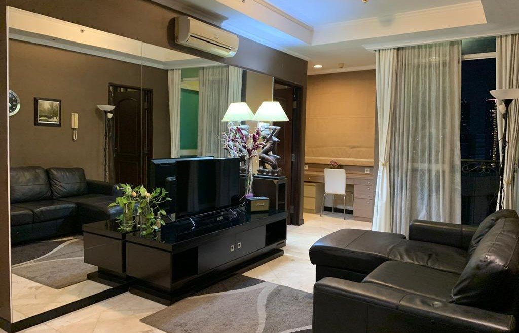 Sewa Apartemen Bellagio Residence 2BR, 2BA, fully furnished, city view